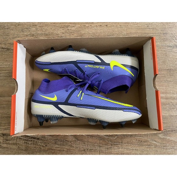 Nike Phantom GT2 Elite DF SG Pro Soccer Cleats Sapphire Volt Sz 13 DJ8040-571 - Picture 7 of 7